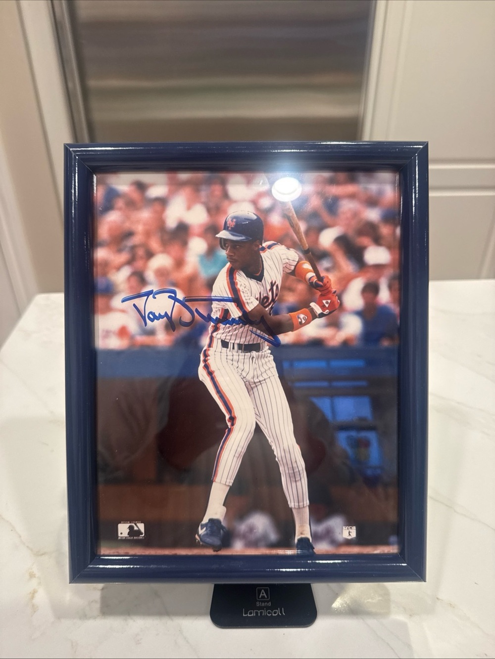 Darryl Strawberry New York Mets Baseball Original Autographed Framed Photo 8x11